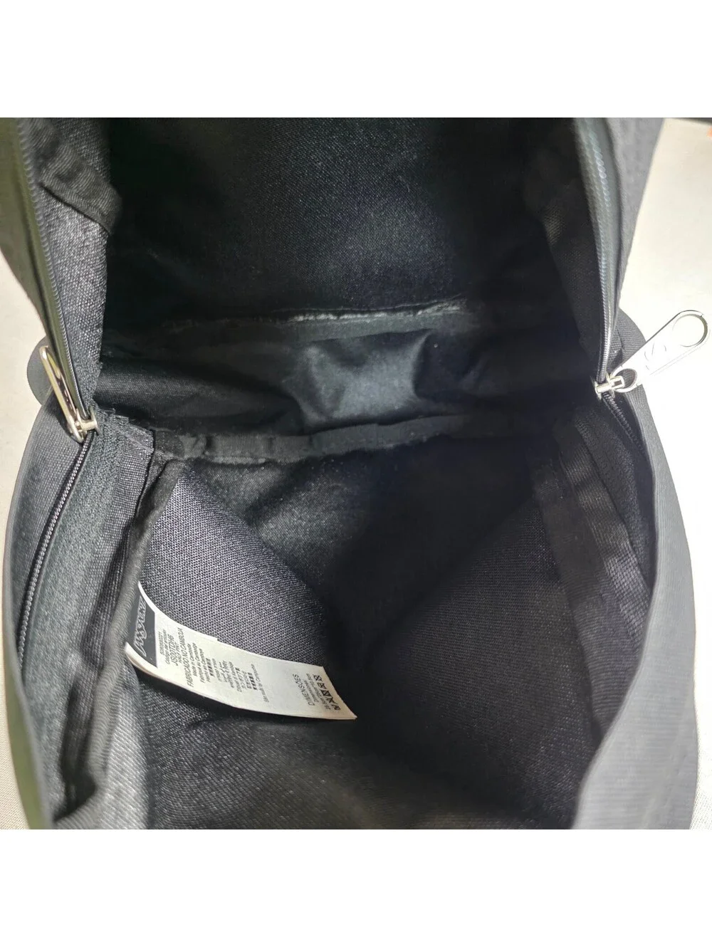 JanSport Half Pint Mini Backpack Black Zipper Shoulder Bag Small Purse Handbag